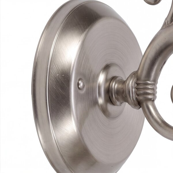 Applique extérieure verre laiton en nickel blanc cour