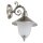 Applique extérieure verre laiton en nickel blanc cour