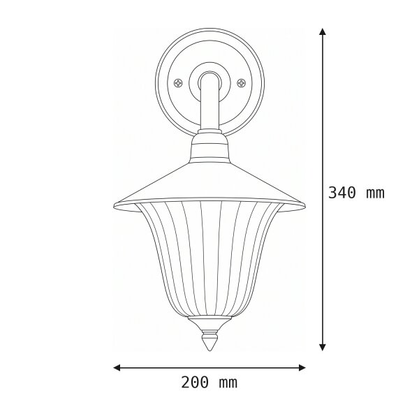 Lampe murale antique extérieur terrasse balcon laiton véritable