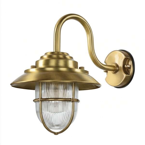 Applique murale BOLOS laiton IP64 Lanterne maritime