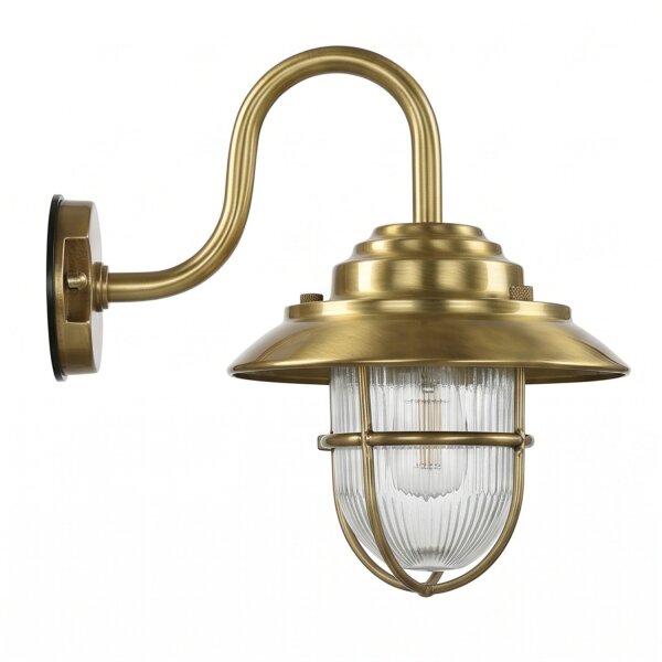 Applique murale BOLOS laiton IP64 Lanterne maritime