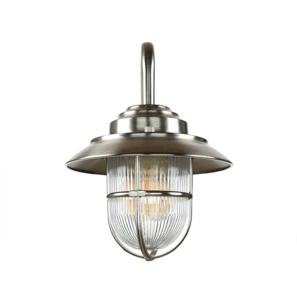 Applique Extérieur Maritime Laiton Verre strié IP64 Cour