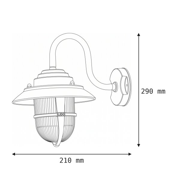 Applique extérieure laiton Maritim IP64 cour terrasse