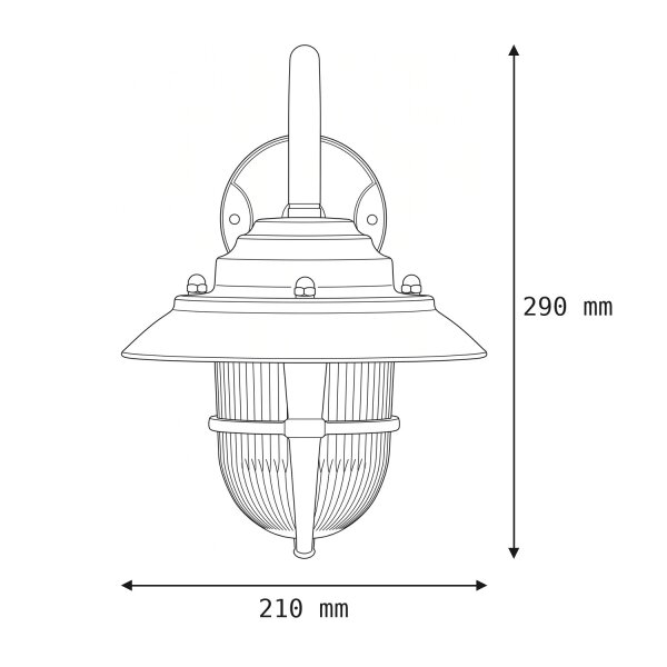 Lampe murale cuivre IP64 laiton véritable terrasse maison