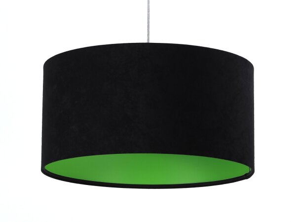 Lampe à suspendre JERRY Noir Vert Tissu Rétro Table à manger