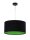 Lampe à suspendre JERRY Noir Vert Tissu Rétro Table à manger
