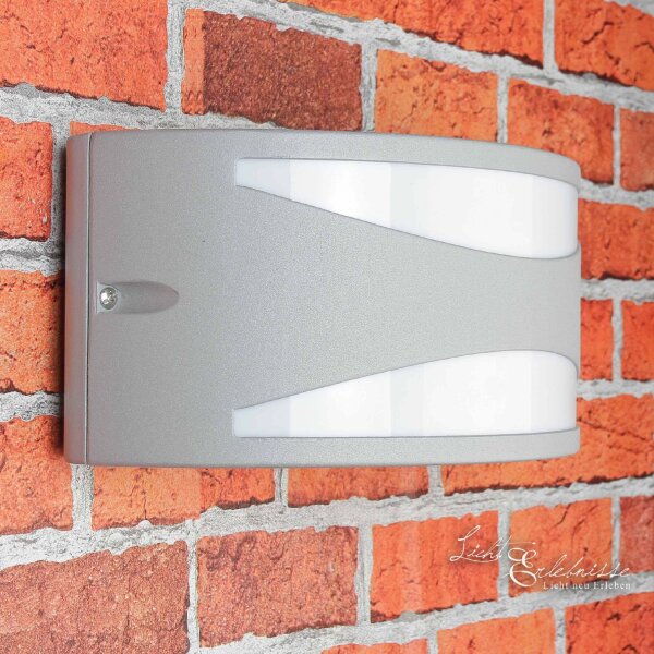 Applique extérieure argentée en aluminium E27 LIMNOS