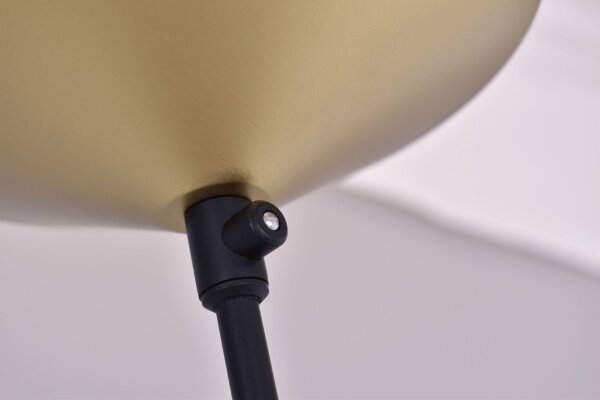 LED Deckenfluter 2200-2700K Schwarz Gold H:178 cm