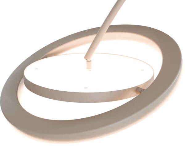LED Bogenlampe dimmbar 2200-2700K Kakao H:215 cm