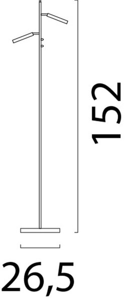 LED Stehlampe schwenkbar 2200-3000K Metall Perlweiß