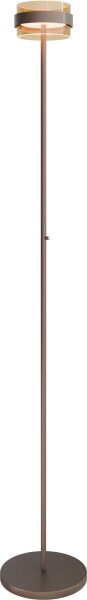 LED Stehleuchte dimmbar 2200-2700K Glas Kakao H:172 cm