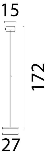 LED Stehleuchte dimmbar 2200-2700K Glas Kakao H:172 cm