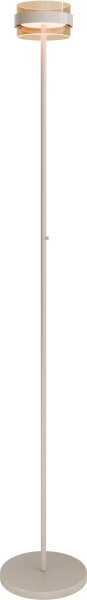 LED Deckenfluter dimmbar 2200-2700K Glas Beige H:172 cm