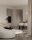 LED Deckenfluter dimmbar 2200-2700K Glas Beige H:172 cm