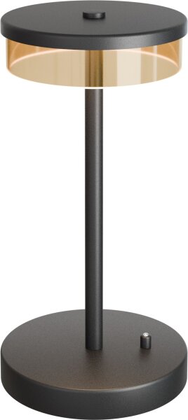 LED Tischlampe dimmbar 2200-2700K Glas Schwarz H:35 cm