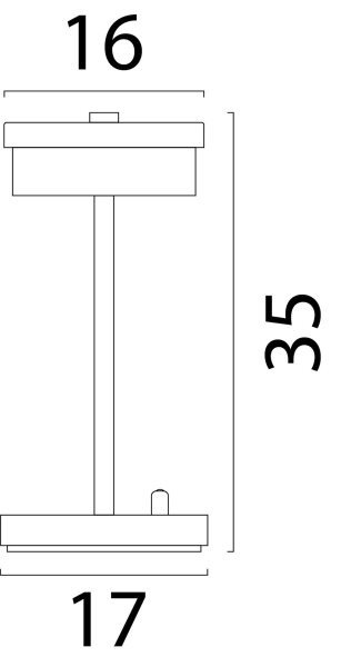 LED Tischlampe dimmbar 2200-2700K Glas Kakao H:35 cm