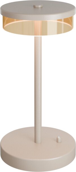 LED Tischlampe dimmbar 2200-2700K Glas Beige H:35 cm