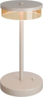 LED Tischlampe dimmbar 2200-2700K Glas Beige H:35 cm