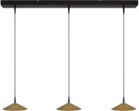 LED H&auml;ngelampe dimmbar 2200-2700K Schwarz Gold L:100 cm