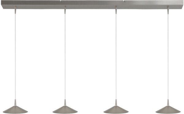 LED Hängelampe dimmbar 2200-2700K Nickel L:130 cm