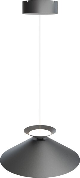 LED Hängelampe dimmbar 2200-2700K Schwarz-Nickel Ø45 cm