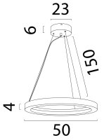 LED Hängelampe blendarm dimmbar 2700K Kakao...