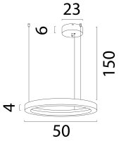 LED Pendelleuchte dimmbar 2700K Beige Ø50 cm Ring