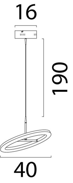 LED Hängelampe dimmbar 2200-2700K Kakao B:40 cm