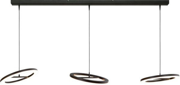 LED Pendelleuchte dimmbar 2200-2700K Schwarz L:160 cm