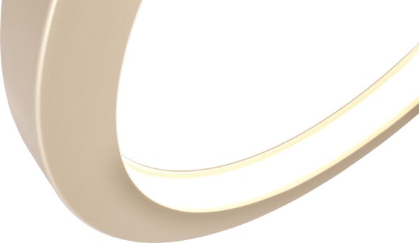 LED Pendelleuchte dimmbar 2700K Schwarz Weiß L:50 cm