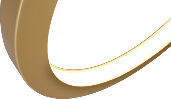LED Hängelampe dimmbar 2700K Schwarz Gold L:70 cm