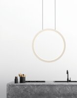 LED H&auml;ngelampe dimmbar 2700K Schwarz Wei&szlig; L:70 cm