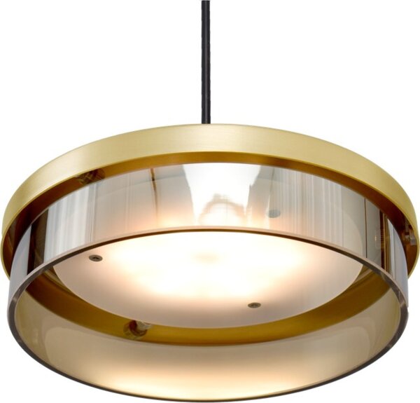 LED Hängelampe dimmbar 2200-2700K Glas Schwarz B:16 cm