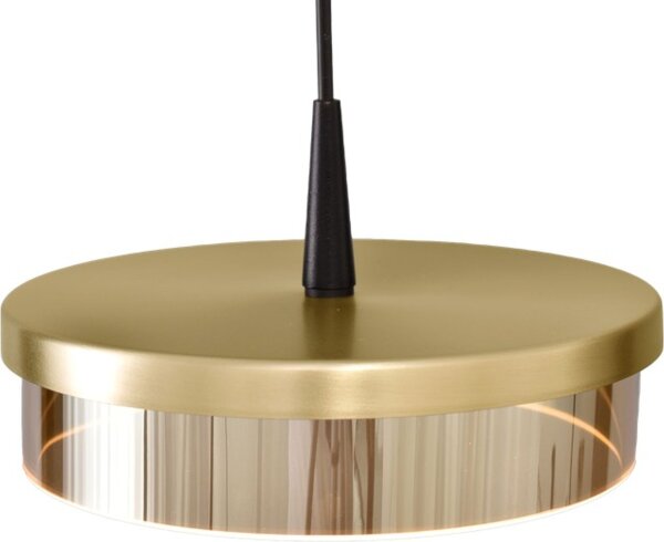 LED Hängelampe dimmbar 2200-2700K Glas Schwarz B:16 cm