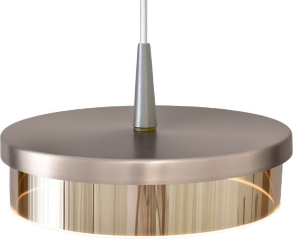 LED Hängelampe dimmbar 2200-2700K Glas Nickel Ø16 cm