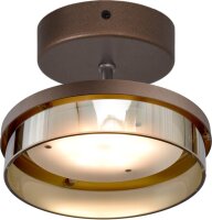 LED Deckenlampe dimmbar 2200-2700K Glas Kakao H:13,5 cm