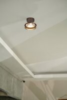 LED Deckenlampe dimmbar 2200-2700K Glas Kakao H:13,5 cm