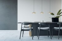 LED Hängelampe dimmbar 2200-2700K Glas Schwarz L:100 cm