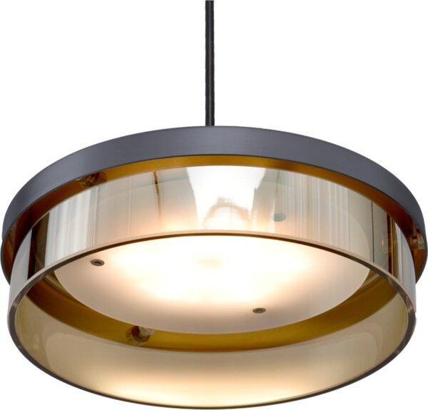 LED Hängelampe dimmbar 2200-2700K Glas Schwarz L:160 cm