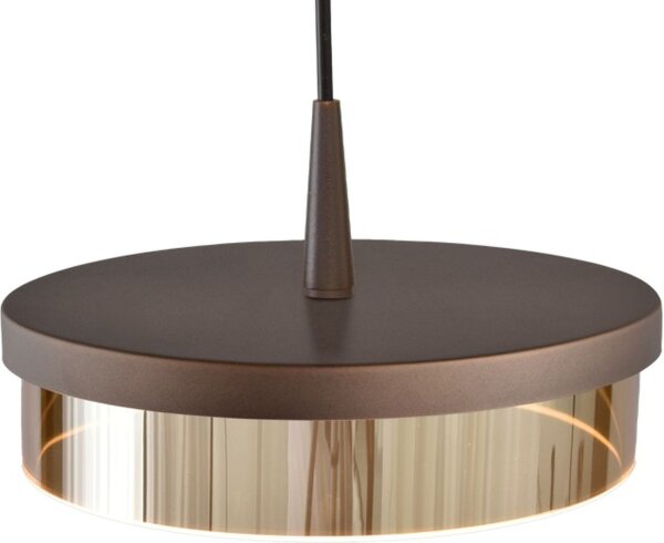 LED Hängelampe dimmbar 2200-2700K Glas Kakao L:50 cm