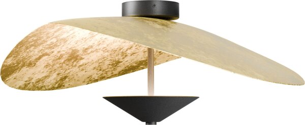 LED Deckenleuchte dimmbar 2200-2700K Schwarz Blattgold