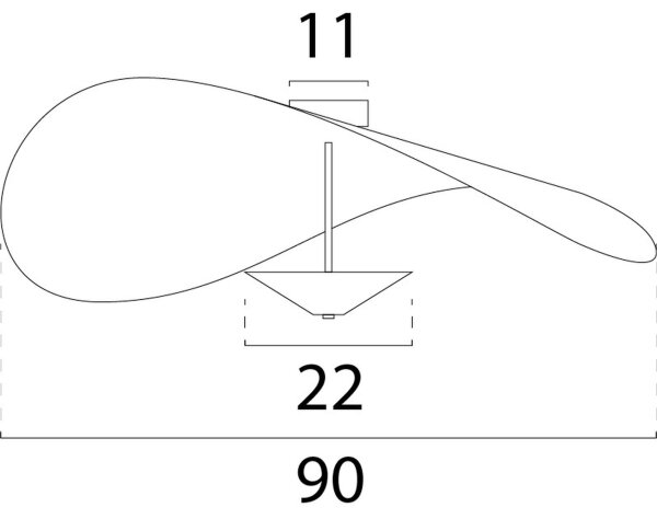 LED Deckenleuchte dimmbar 2200-2700K Beige Ø90 cm
