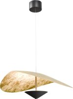 LED H&auml;ngelampe 2200-2700K Schwarz Blattgold...