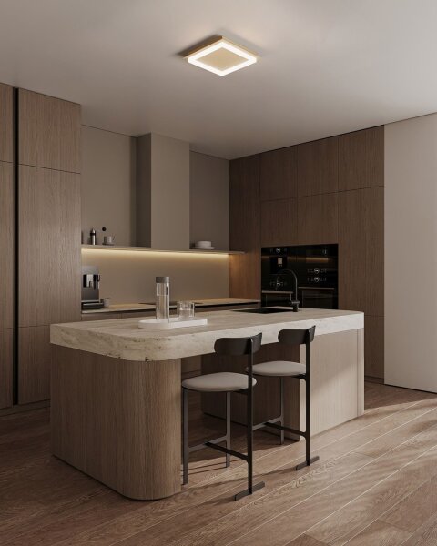 LED Deckenlampe dimmbar 2200-2700K Gold B:54 cm