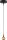 LED Hängelampe dimmbar 2200-3000K Schwarz Gold B:6 cm