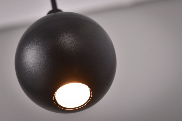 LED Hängelampe dimmbar 2200-3000K Schwarz Ø6 cm