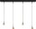 LED Hängelampe dimmbar 2200-3000K Schwarz Gold L:100 cm