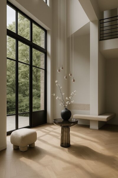LED Pendelleuchte dimmbar 2200-3000K Beige L:35 cm
