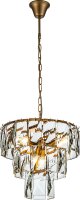 H&auml;ngelampe Kristallglas Gold E14 &Oslash;45 cm antik...