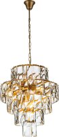H&auml;ngelampe Kristallglas Gold E14 &Oslash;65 cm antik...